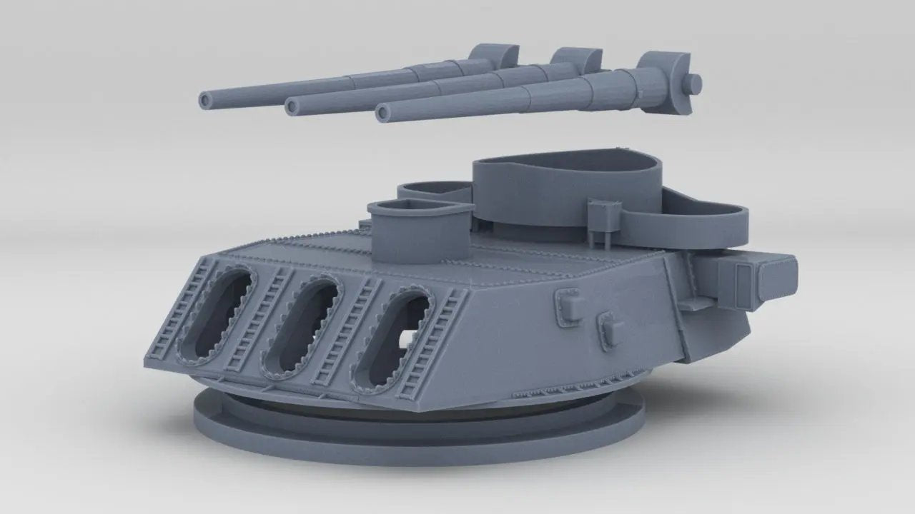 1/192 USN 16in/45 (40,6 cm) Mark 6 Turret 3 - distefan 3d print