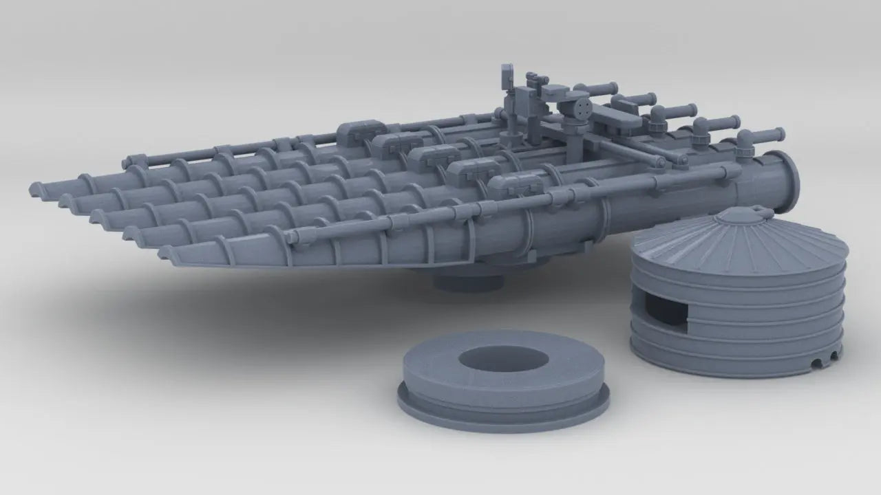 1/192 USN 21in Quintuple Torpedo Mount w/ Blast Resin3Dinteractive