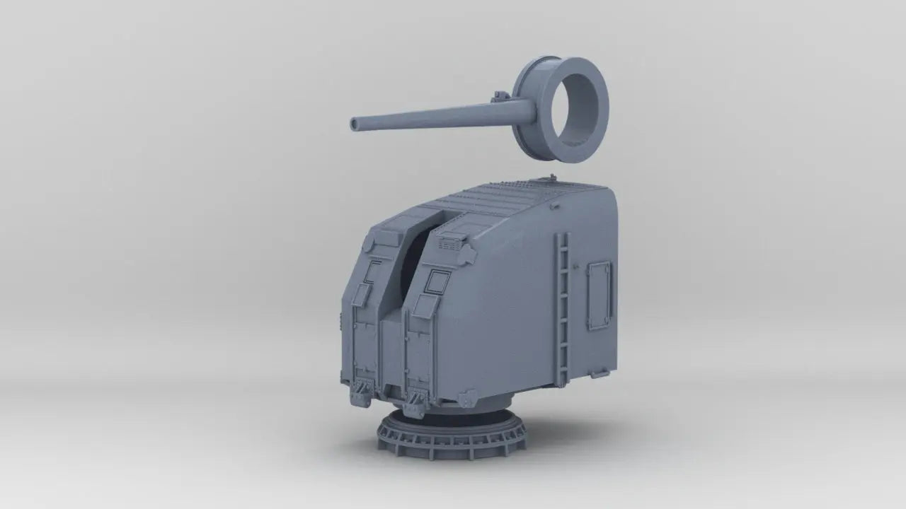 1/192 USN 5"/38 Cal. "Double Knuckle" Mount Hard, Late Set - distefan 3d print