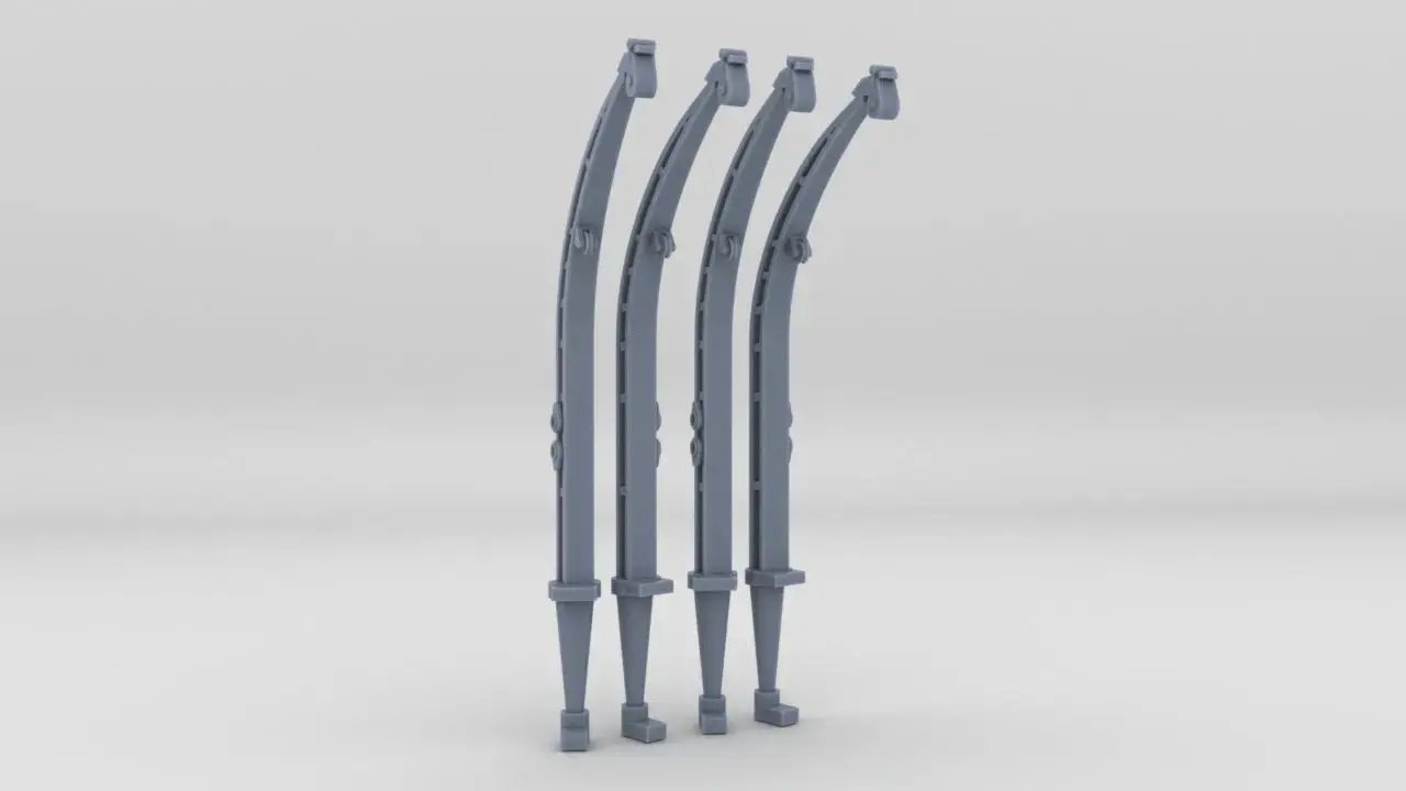 1/192 USN Hull Davits for Whaleboat Set (4pcs) Resin3Dinteractive