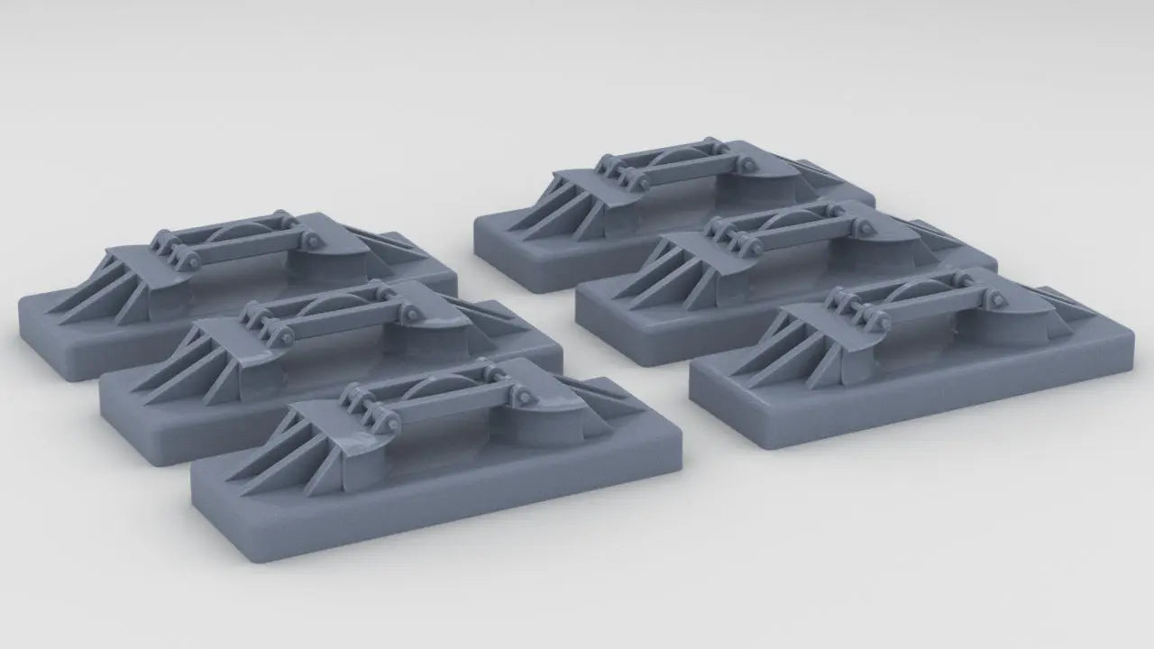 1/192 USS BB-59 Roller Chocks Set (6pcs) - distefan 3d print