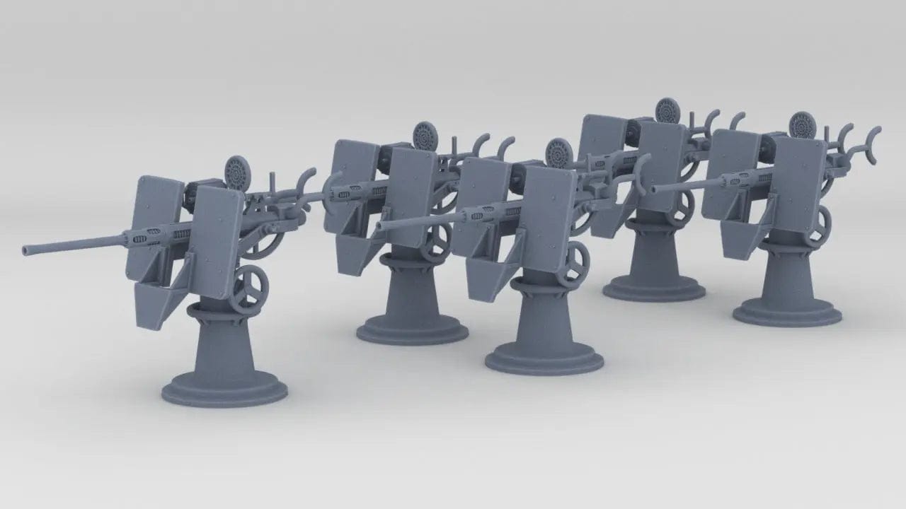 1/192 USN 20mm Oerlikon Mk4 w/ Air Power Shield Set (5pcs) - distefan 3d print