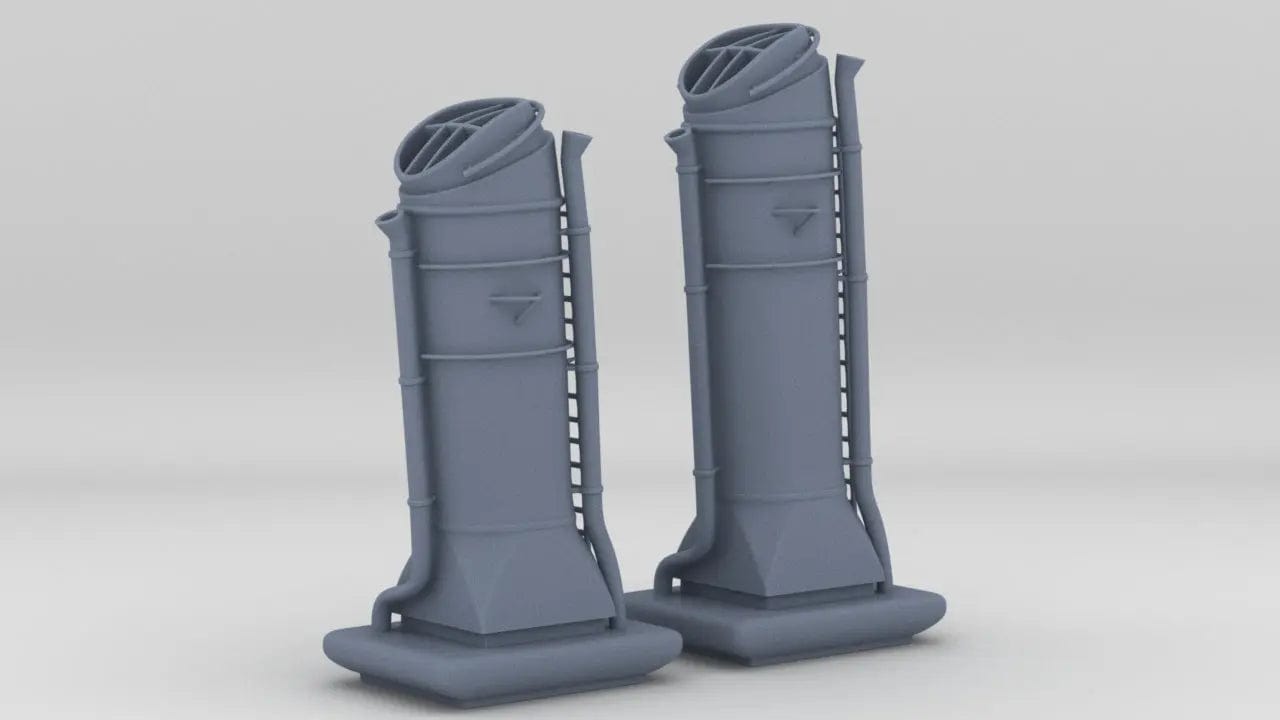 1/192 USN Chimney Set (2pcs) - distefan 3d print