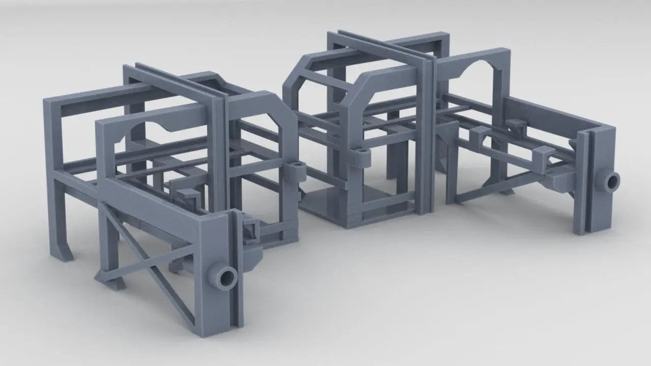 1/192 USN Depth Charge Loader Rack Set (2pcs) - distefan 3d print