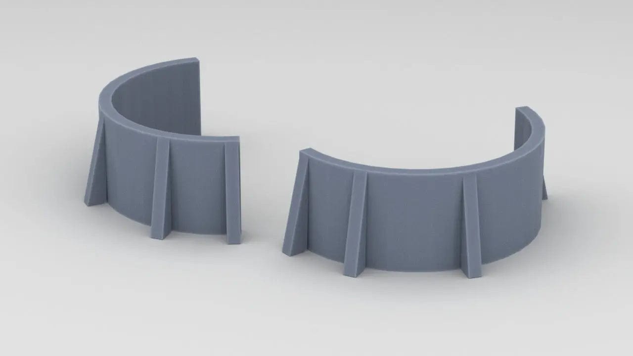 1/192 USS BB59 Bow 20mm Tub Set (2pcs) - distefan 3d print