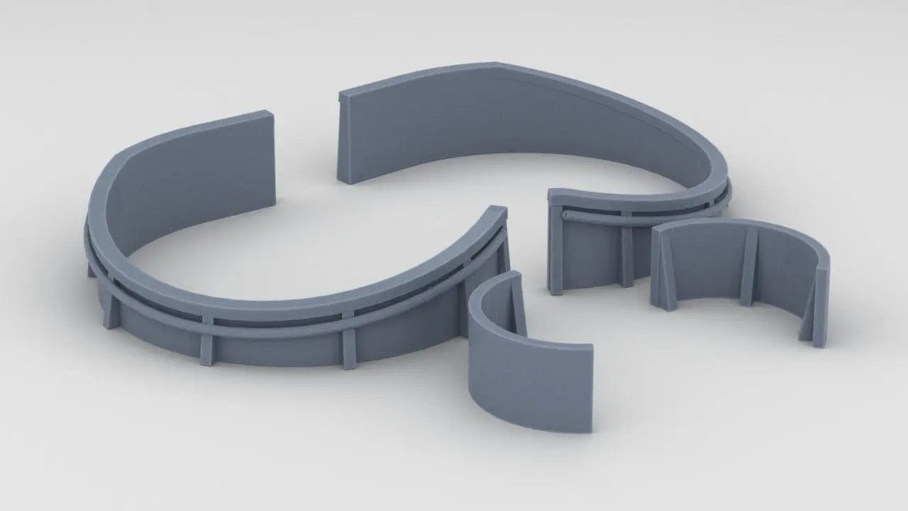 1/192 USS BB59 Bow 40mm & 20mm Tub Set (4pcs) - distefan 3d print