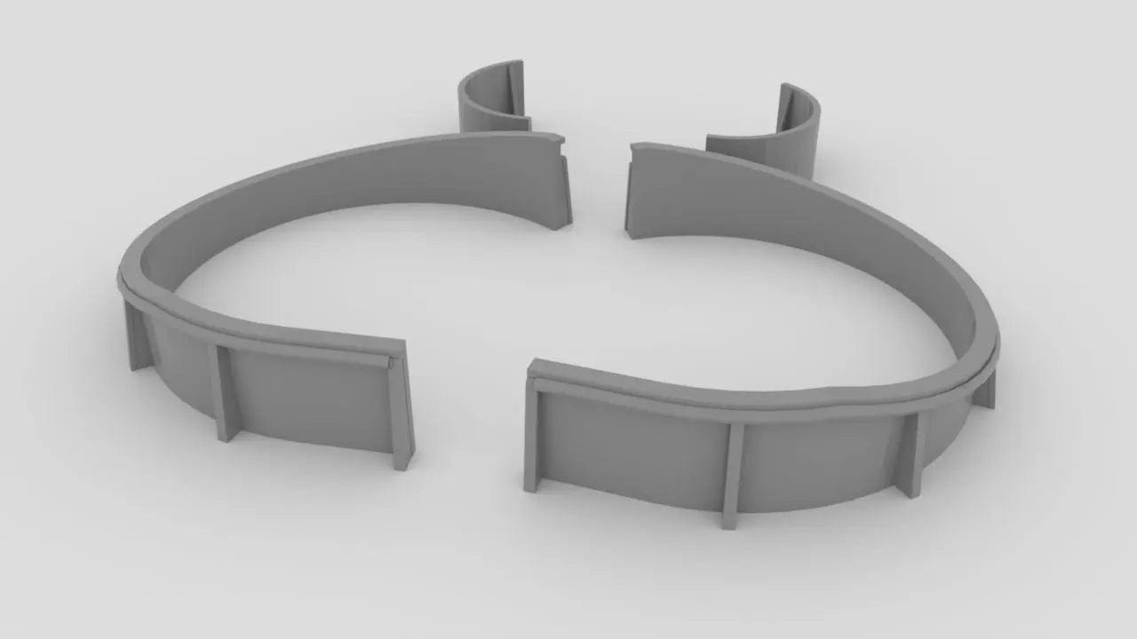 1/192 USS BB59 Bow 40mm - 20mm Tub Set - distefan 3d print