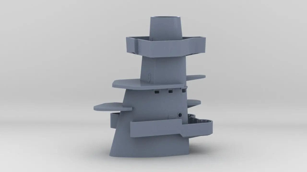 1/192 USS BB59 Tower Above Mk51 Platform - distefan 3d print