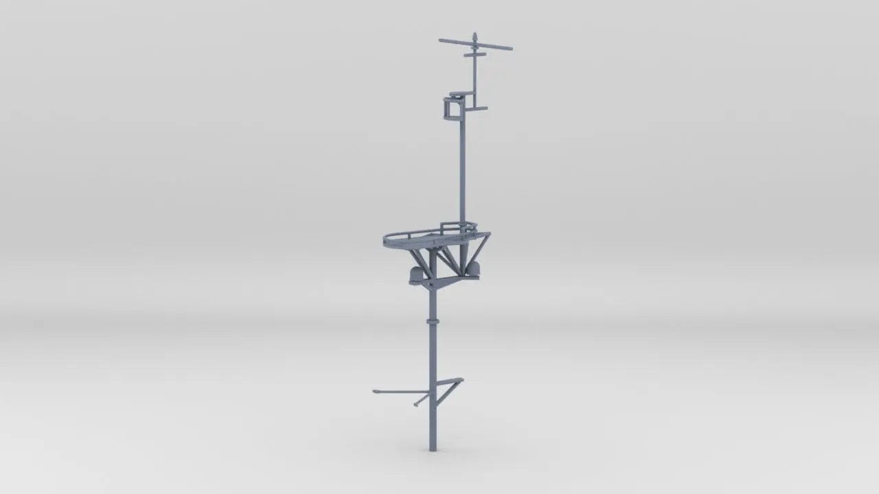 1/192 USS BB59 Tower Mast - distefan 3d print