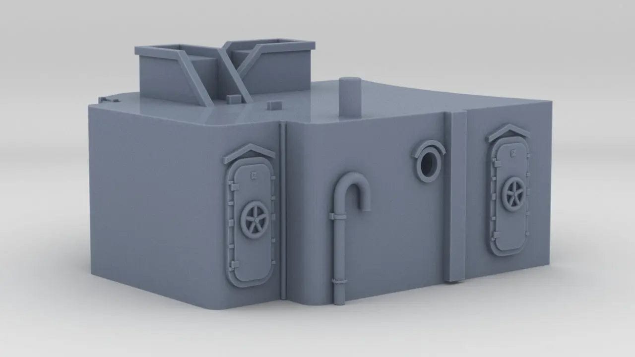 1/192 USS BB59 Turret A Barbette House - distefan 3d print