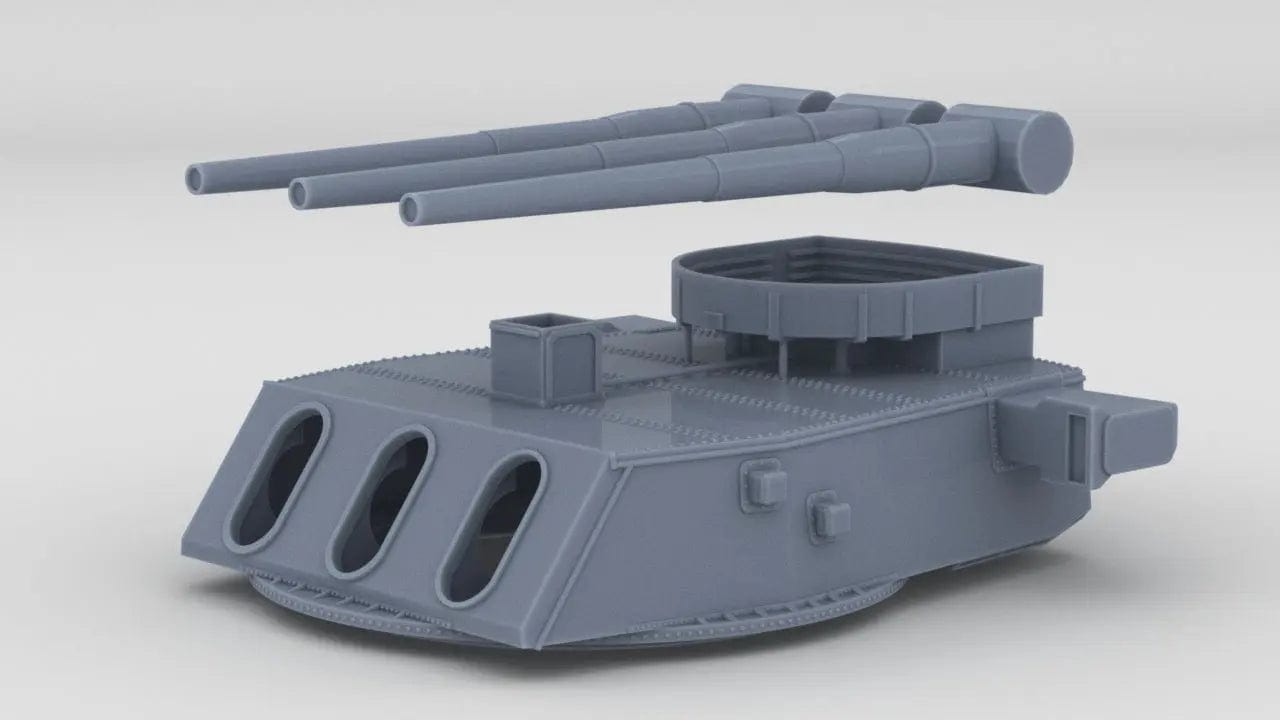 1/192 USS Iowa (BB-61) - 16 in (406 mm)/50 Cal Mk7 Turret C - distefan 3d print