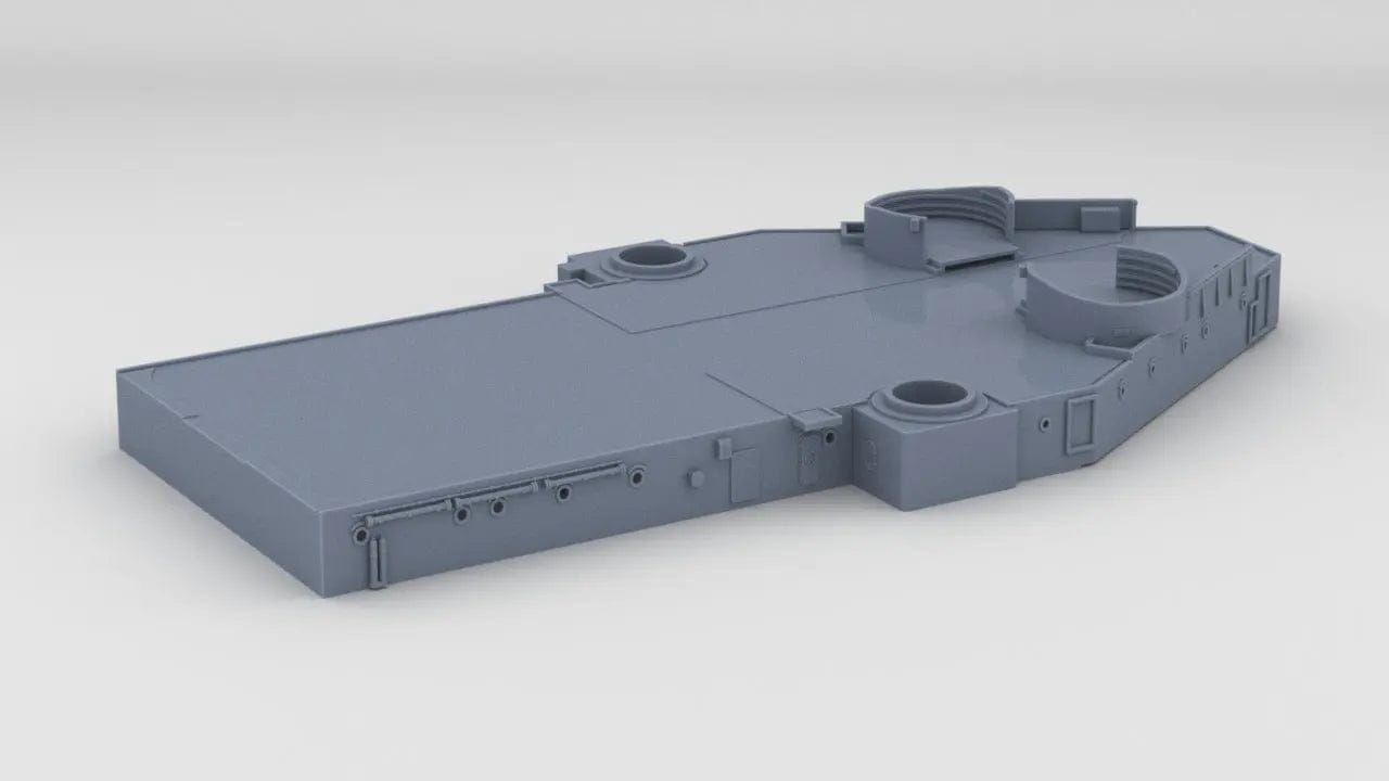 1/192 USS Iowa BB-61 Aft Structure Deck 2 - distefan 3d print