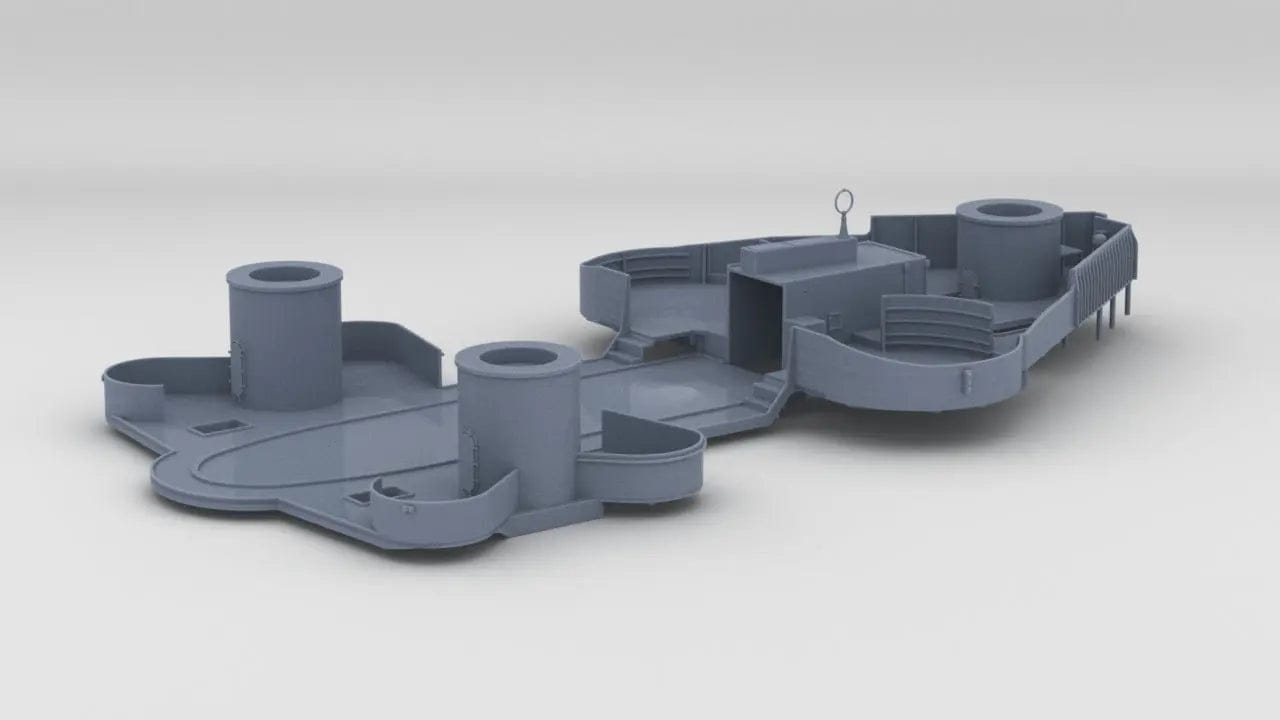 1/192 USS Iowa BB-61 Forward Structure Deck 6 - distefan 3d print
