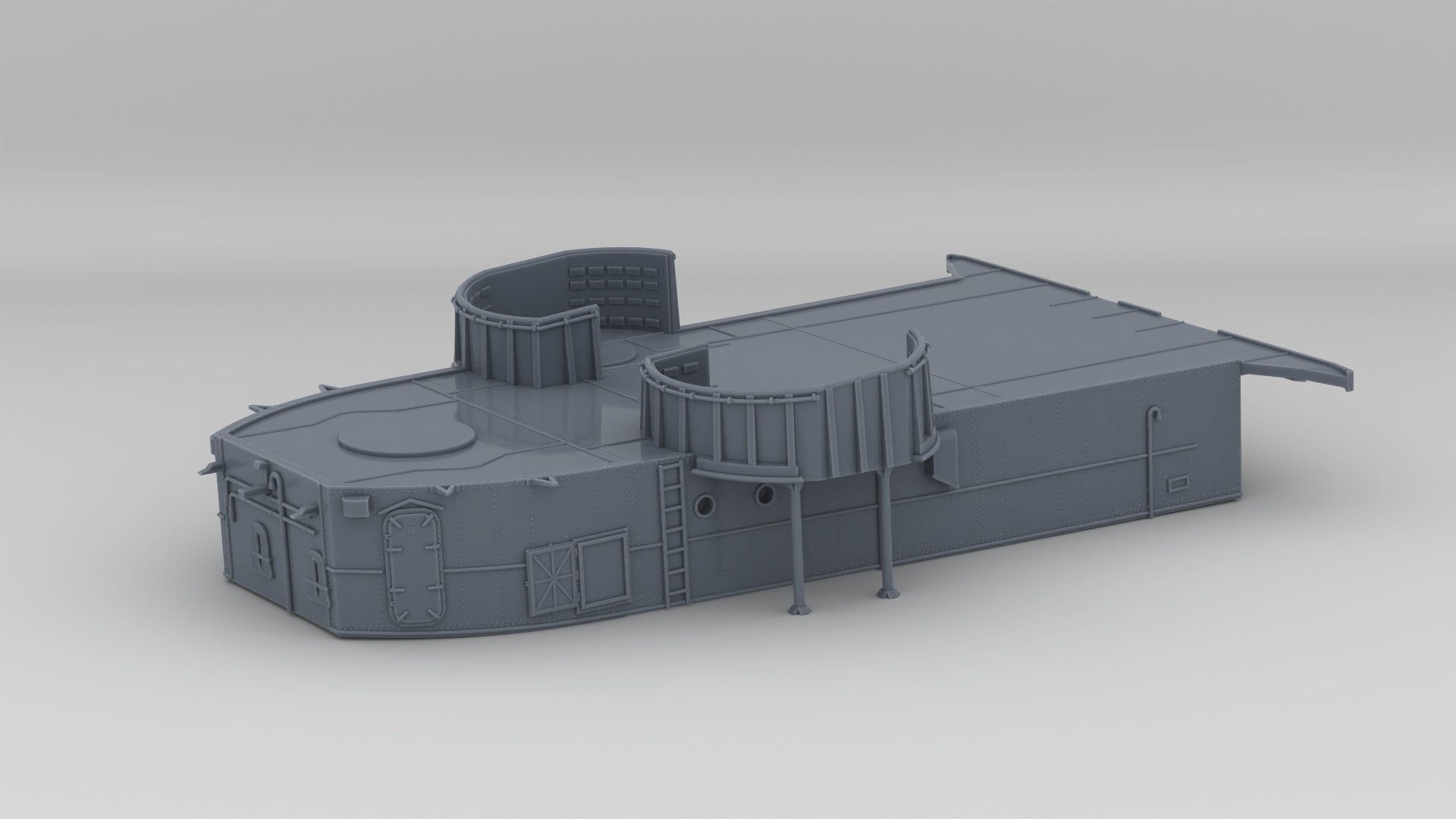 1/192 USS Kidd (DD-661) Forward Deck 1 - distefan 3d print
