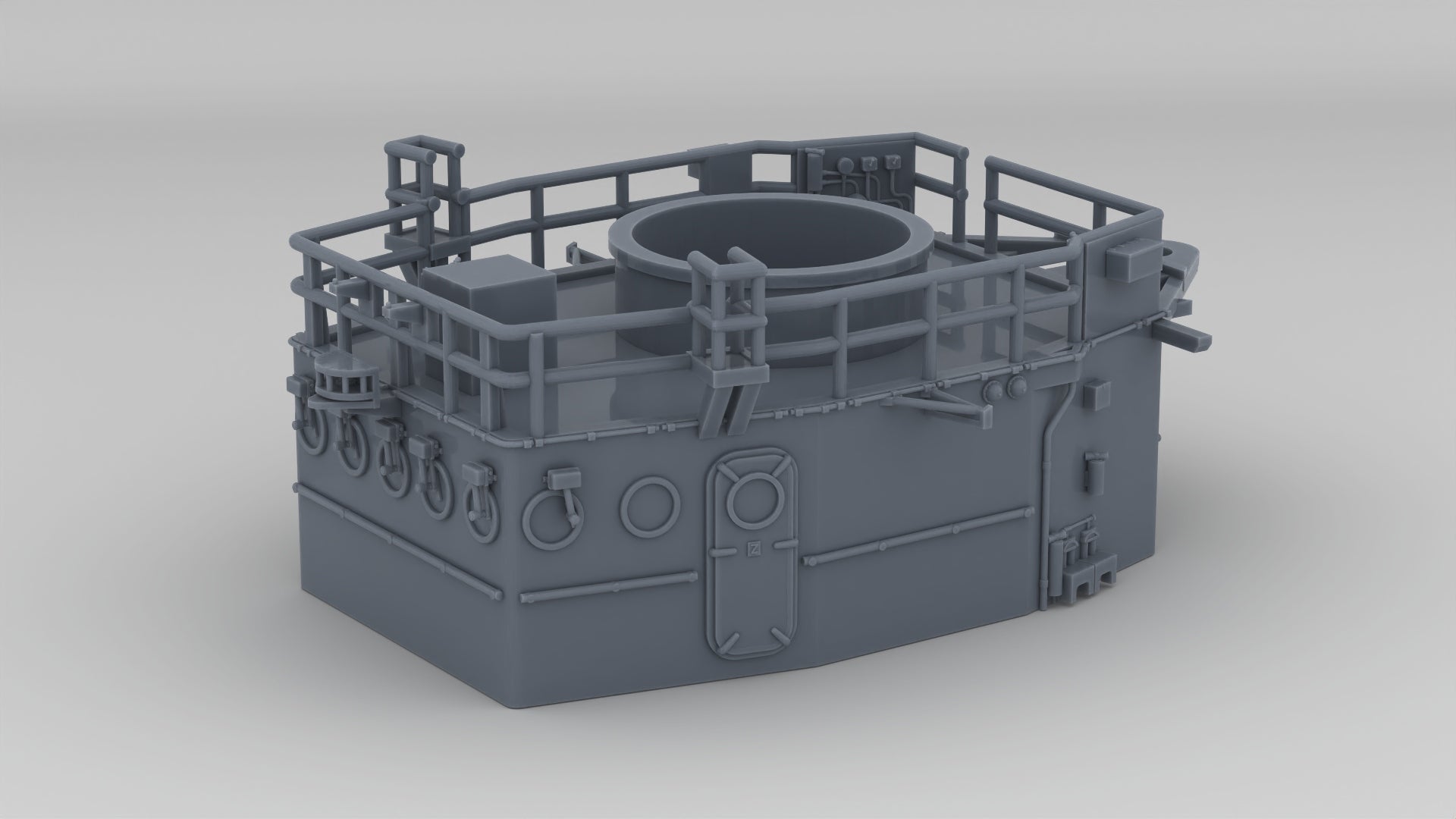 1/192 USS Kidd (DD-661) Forward Deck 1 Pilot House - distefan 3d print