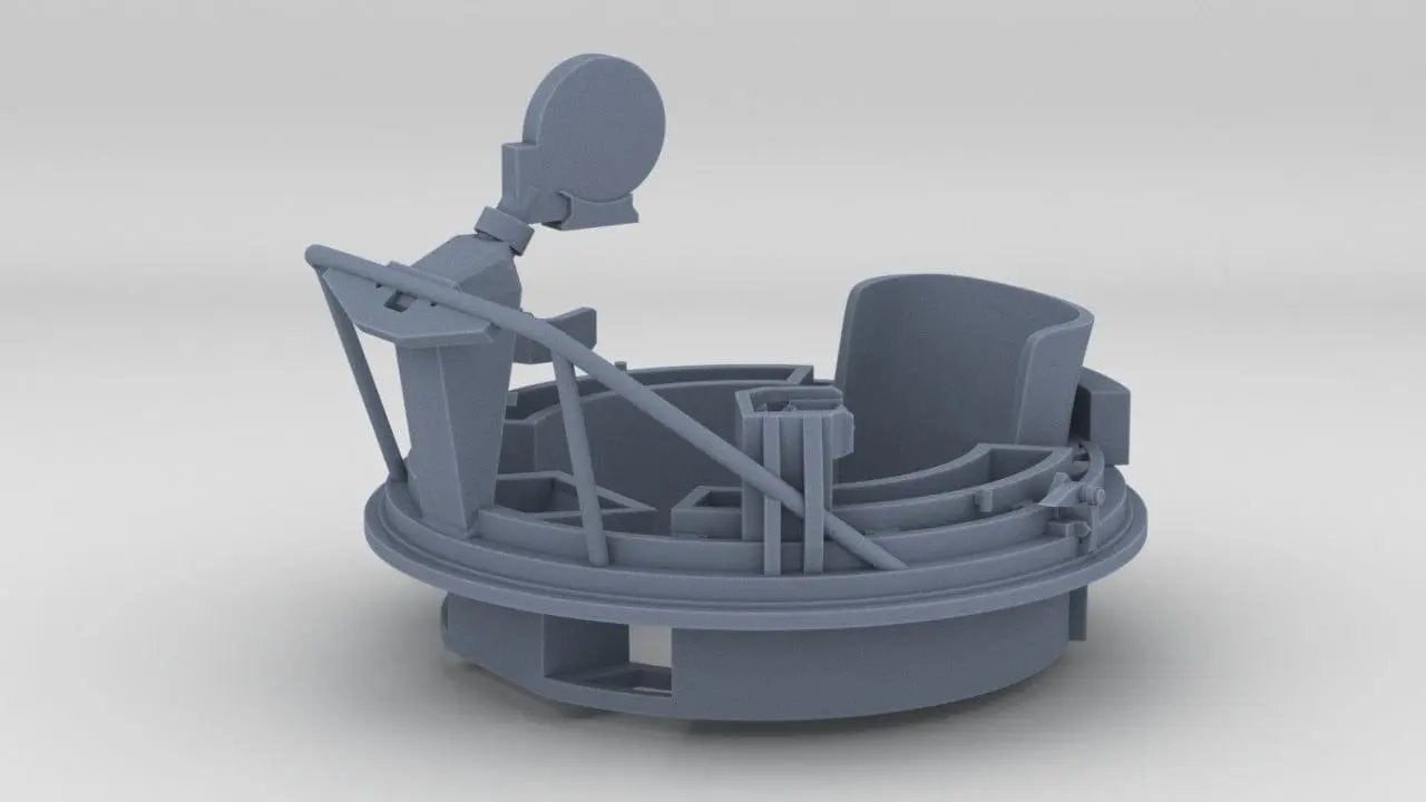 1/20 US PT Boat 109 Aft Turret Mount - distefan 3d print