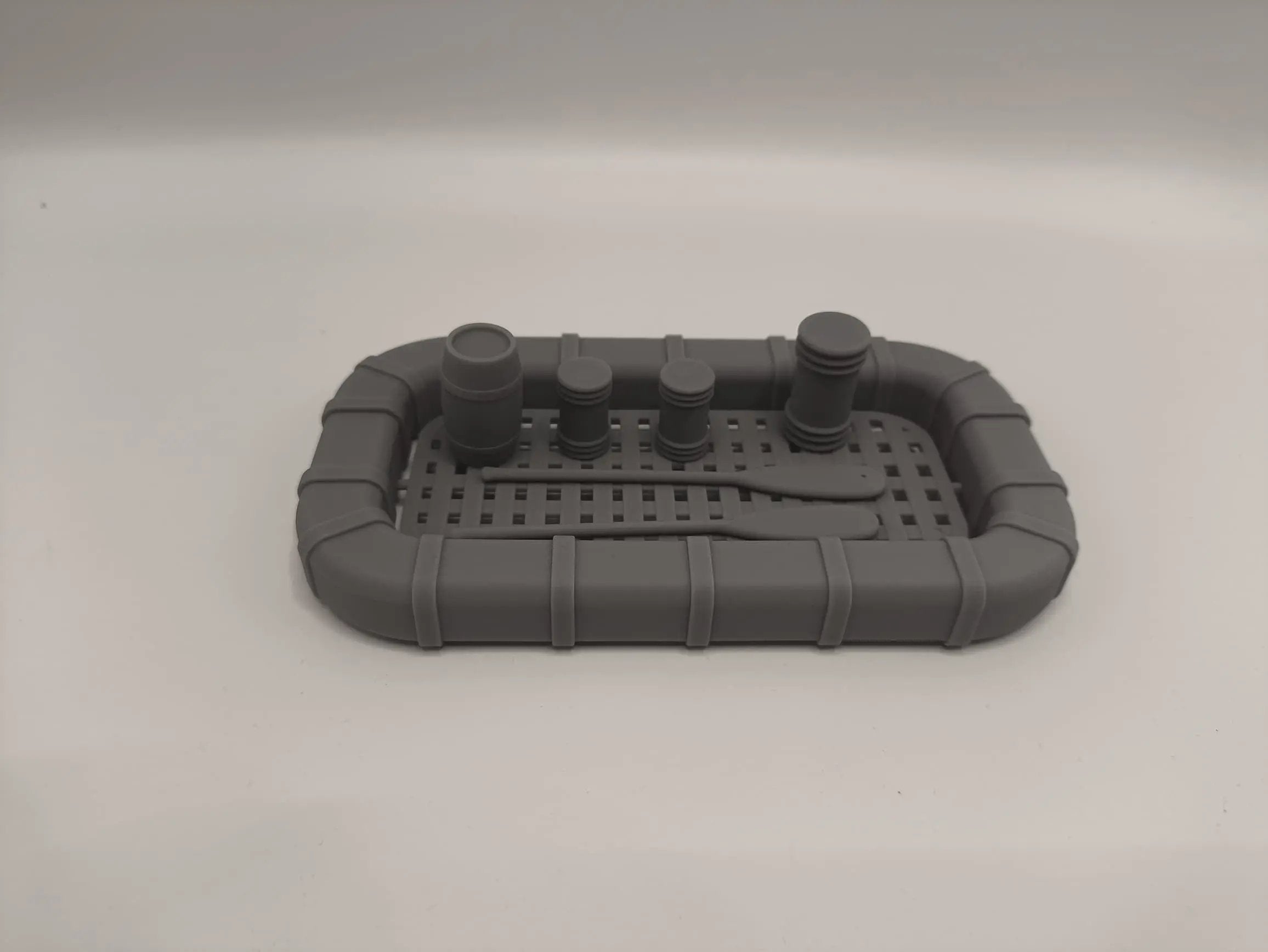 1/20 USN Life Raft Square w/ Aid Kit & Oars - distefan 3d print