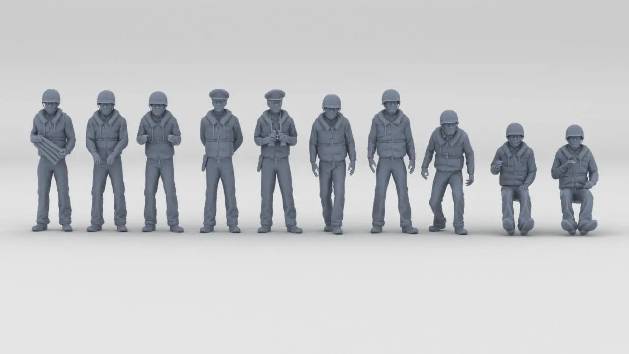 1/20 USN PT Boat 109 Crew Set (10pcs) 3dspro