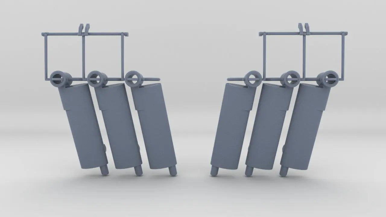 1/20 USN PT Boat 109 Mufflers Set 3dspro