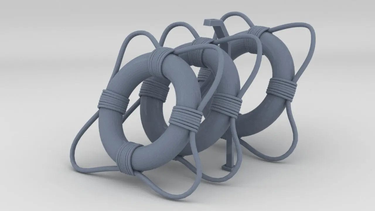 1/20 DKM Schnellboot Life Ring Set (3pcs) - distefan 3d print