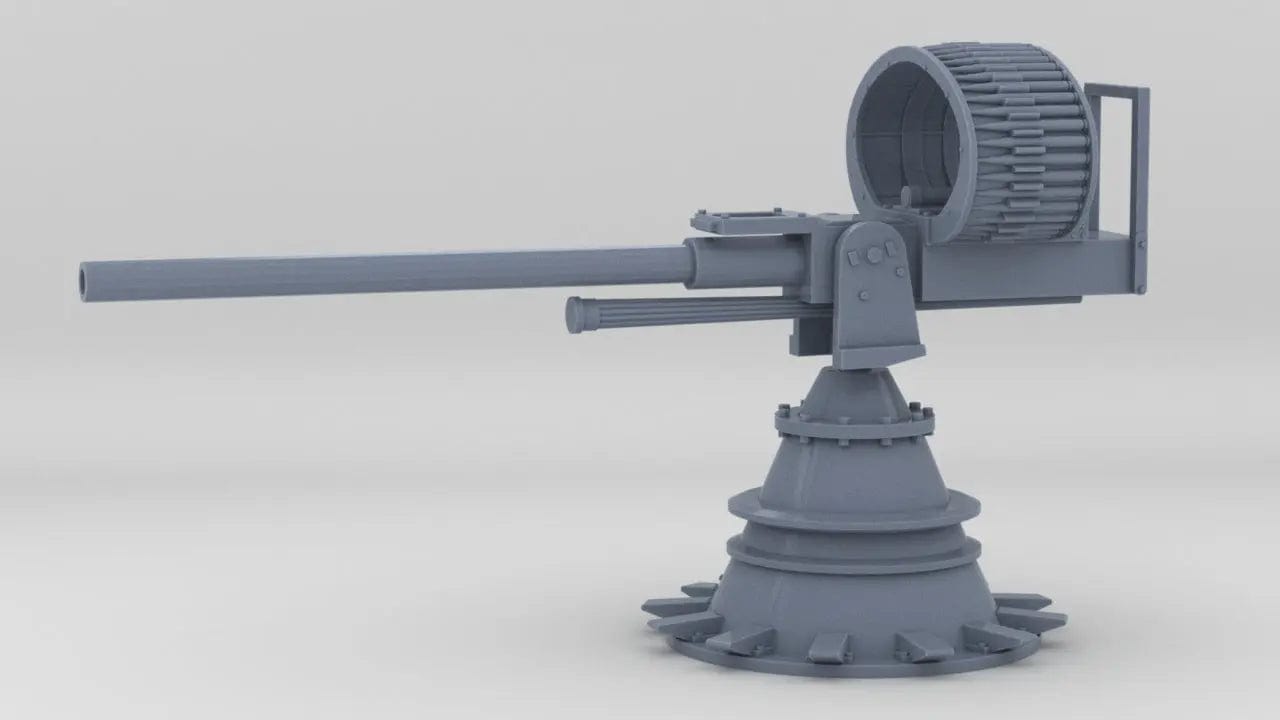 1/20 US PT Boat 37mm Cannon M9 - distefan 3d print