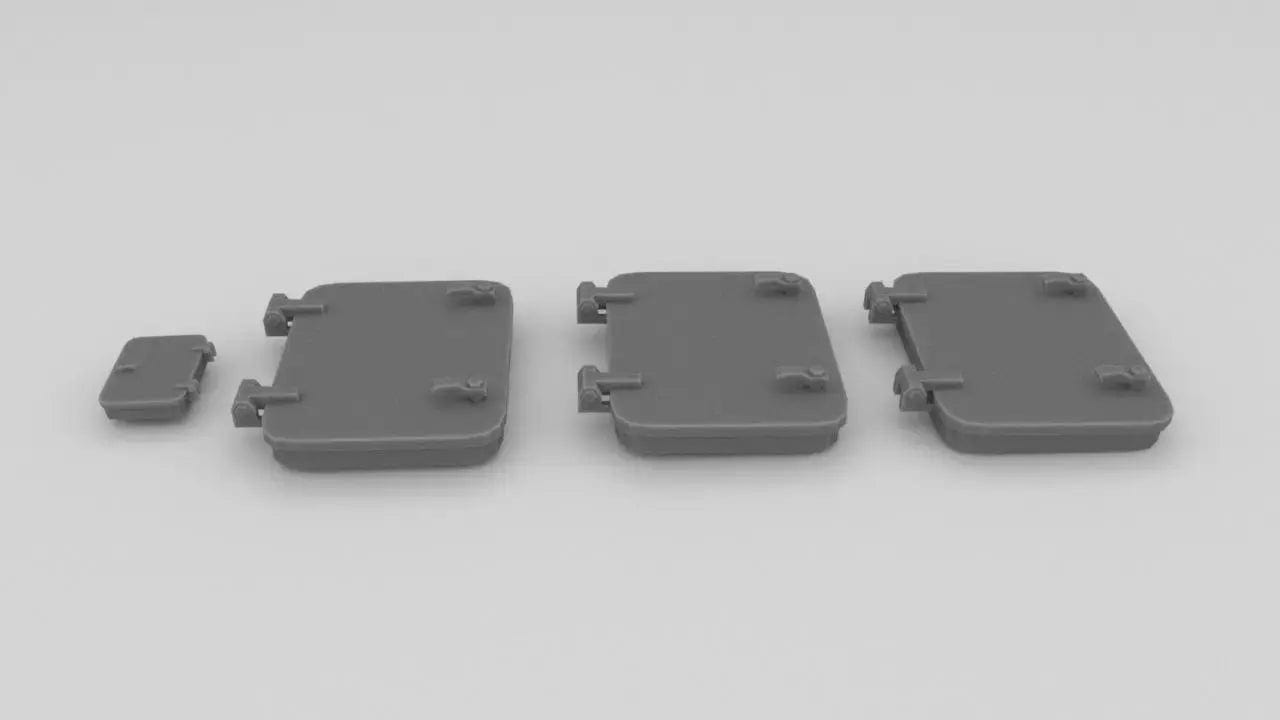 1/20 USN PT Boat 109 Deck Hatches Set (4pcs) - distefan 3d print