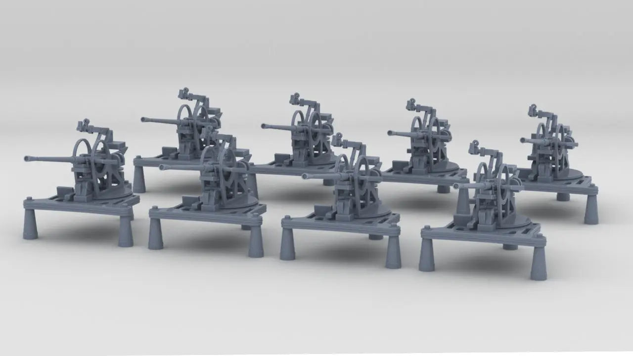 1/200 DKM 2cm Flak 38 AA Gun Set (8pcs) Resin3Dinteractive