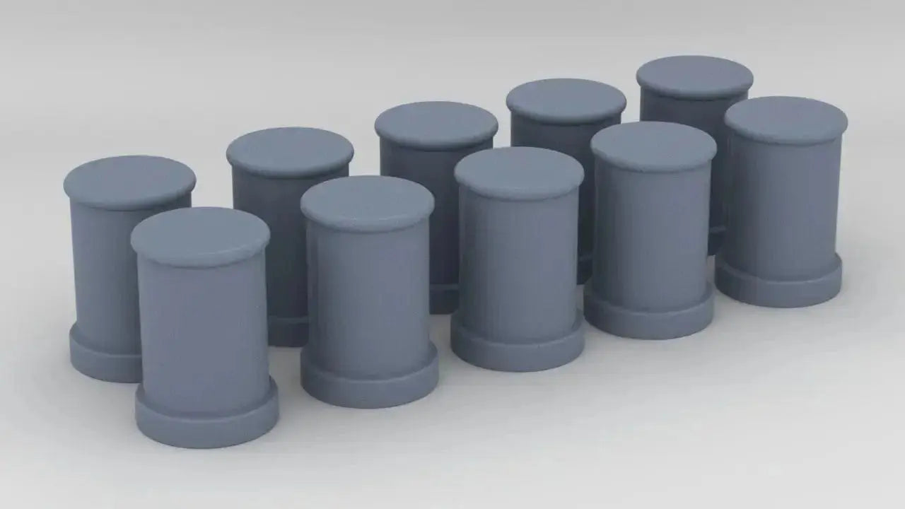1/200 DKM Bismarck Large Bollards Set (10pcs) - distefan 3d print