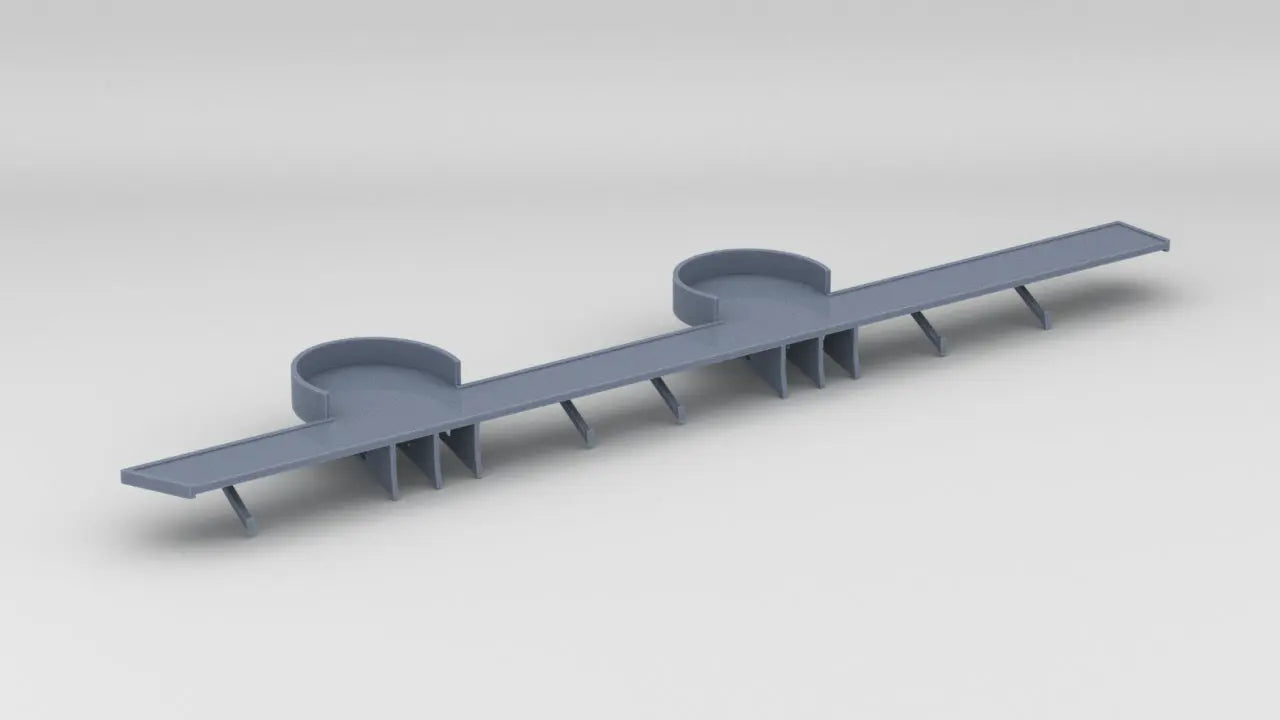 1/200 DKM Graf Zeppelin Port Hull Walkway Gun Tubs - distefan 3d print