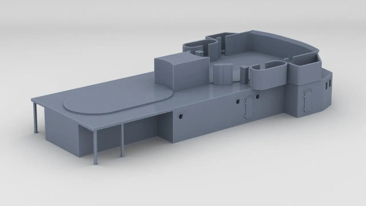 1/200 DKM H-39 Forward Deck 5 - distefan 3d print