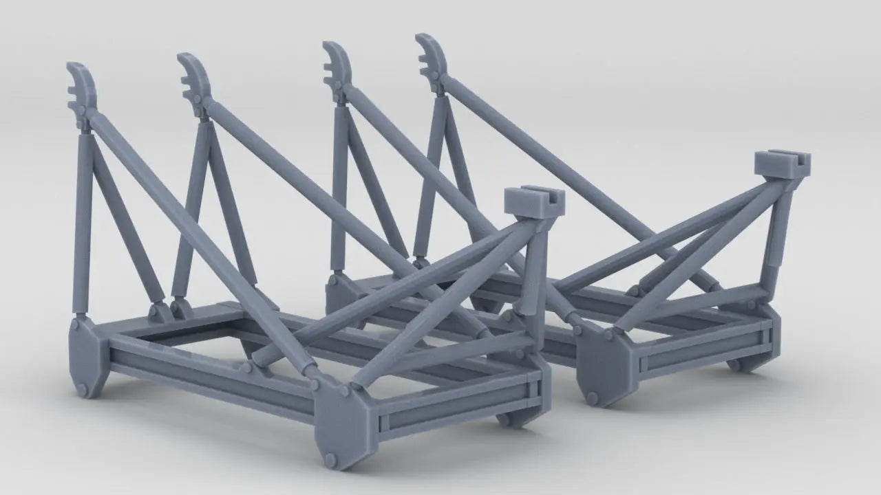 1/200 DKM Scharnhorst Turret Catapult Cradle Set (2pcs) Resin3Dinteractive