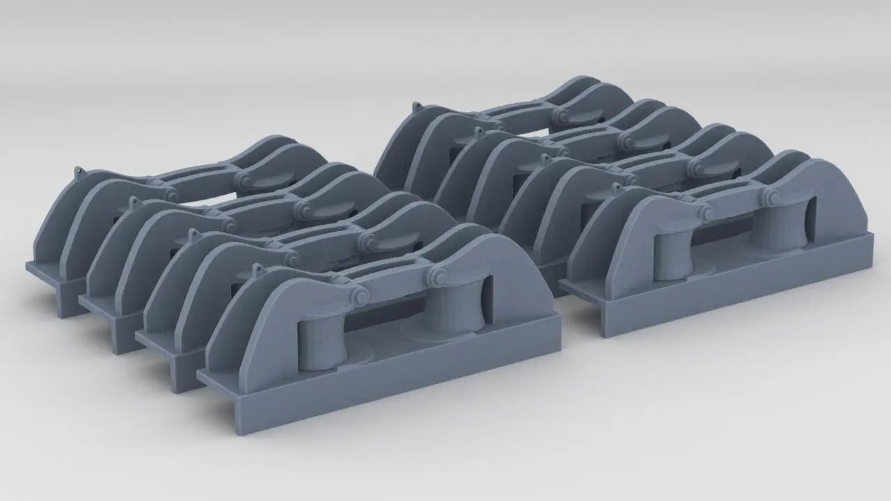 1/200 DKM Side Big Roller Towing Fairlead Set (8pcs) Resin3Dinteractive