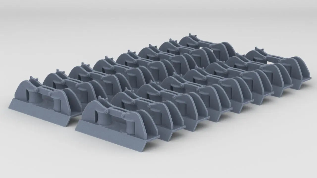 1/200 DKM Side Small Roller Towing Fairlead Set (16pcs) Resin3Dinteractive