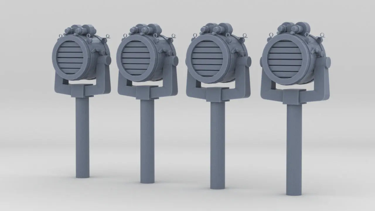 1/200 HMS Barham Signal Searchlight Set (4pcs) Resin3Dinteractive