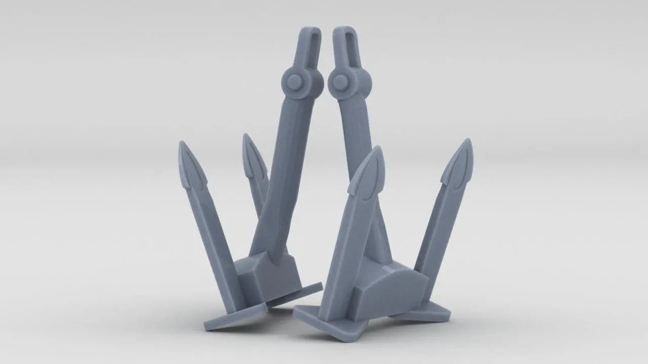 1/200 HMS Garland Anchors Set Resin3Dinteractive