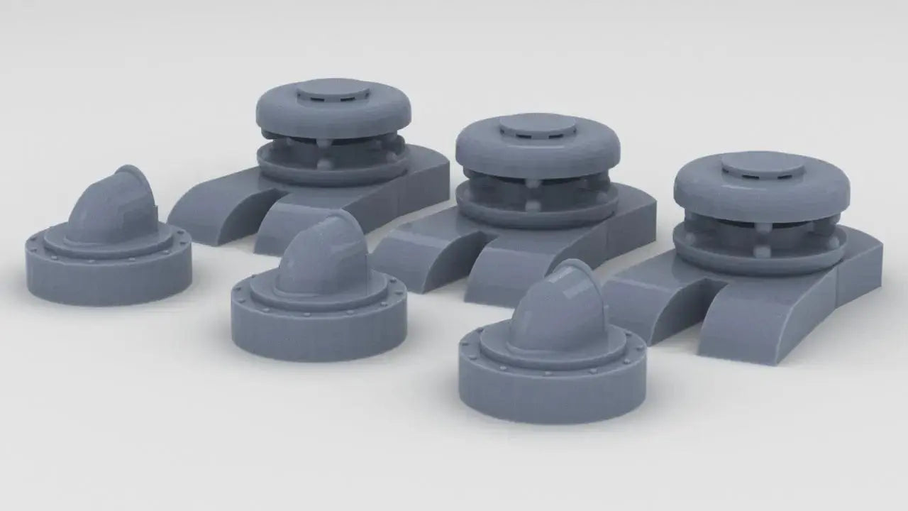 1/200 HMS Rodney Chain Bow Stopper-Howse Pipe Set (6pcs) - distefan 3d print