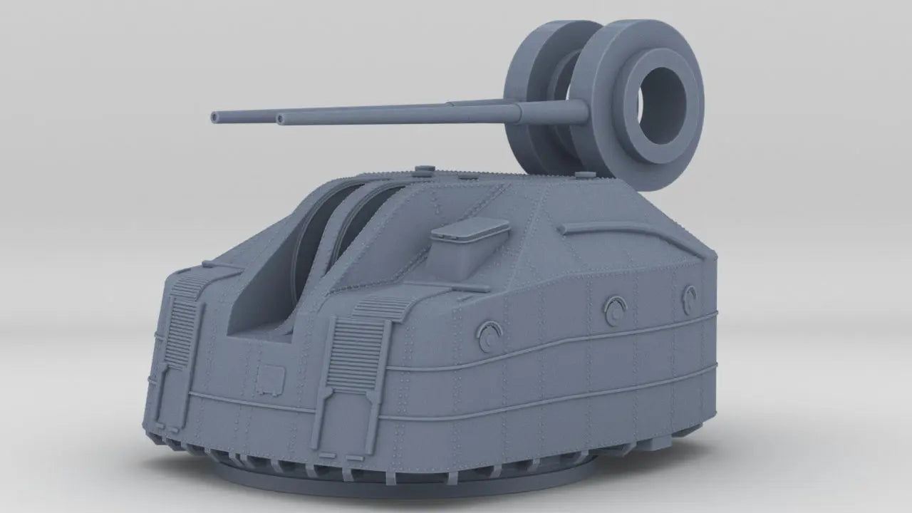 1/200 IJN Destroyer 10cm/65 Type 98 Naval Gun Resin3Dinteractive