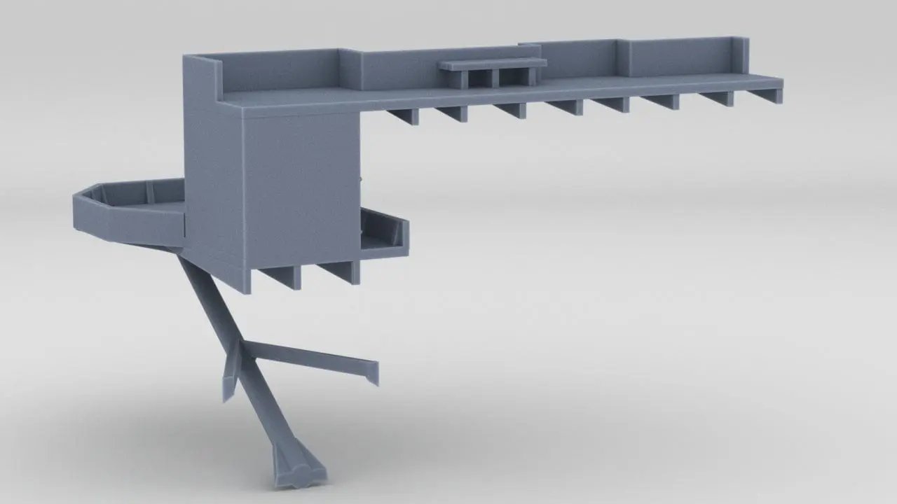 1/200 IJN Shinano Port Amidships Tubs 3 - distefan 3d print