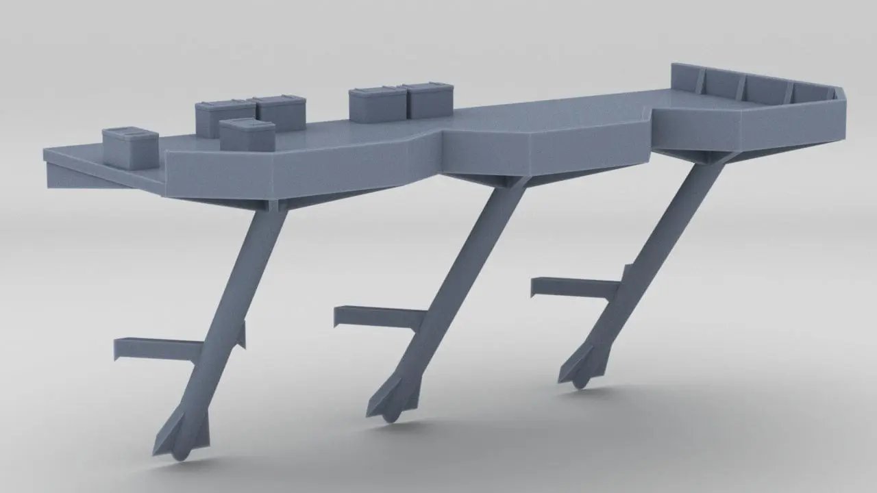 1/200 IJN Shinano Port Amidships Tubs 4 - distefan 3d print