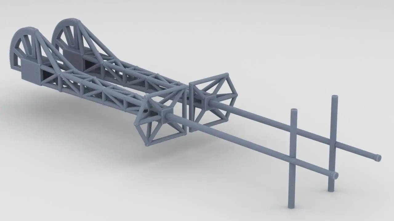 1/200 IJN Shinano Port Lattice Mast Set (2pcs) - distefan 3d print