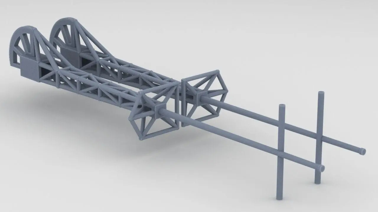 1/200 IJN Shinano Port Lattice Mast Set (2pcs) - distefan 3d print