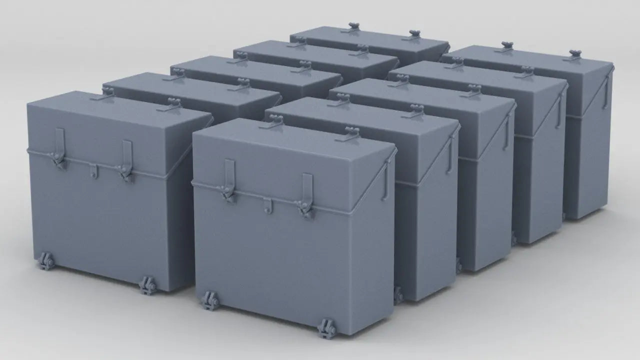 1/200 IJN Storage Box 25mm Triple Set (10pcs) - distefan 3d print