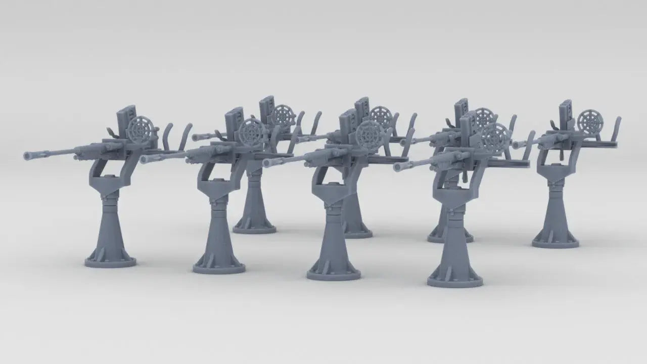 1/200 IJN Type 96 25mm Single AA Gun Set (8pcs) Resin3Dinteractive