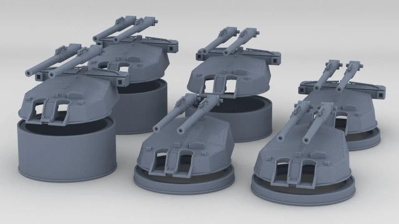 1/200 IJN Vickers 14 inch/45 Naval Gun Set (6pcs) Resin3Dinteractive