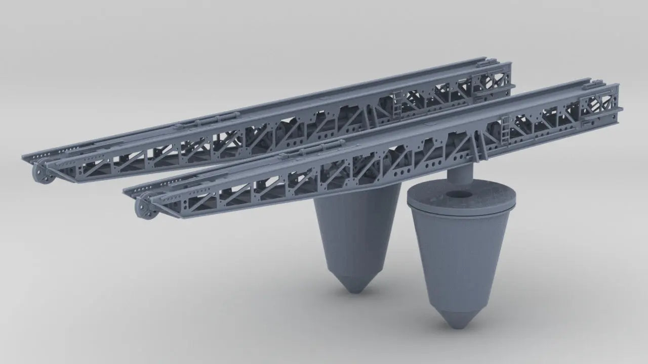 1/200 IJN Yamato Catapult w/ Base Set (4pcs) Resin3Dinteractive