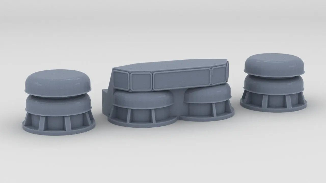 1/200 IJN Yamato Forward Vent Set (3pcs)- distefan 3d print