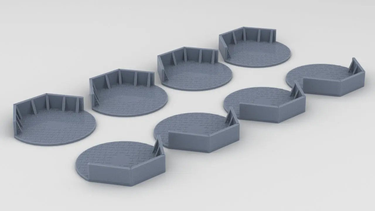 1/200 IJN Yamato Platforms v1 for Triple 25mm Gun Set (8pcs) - distefan 3d print