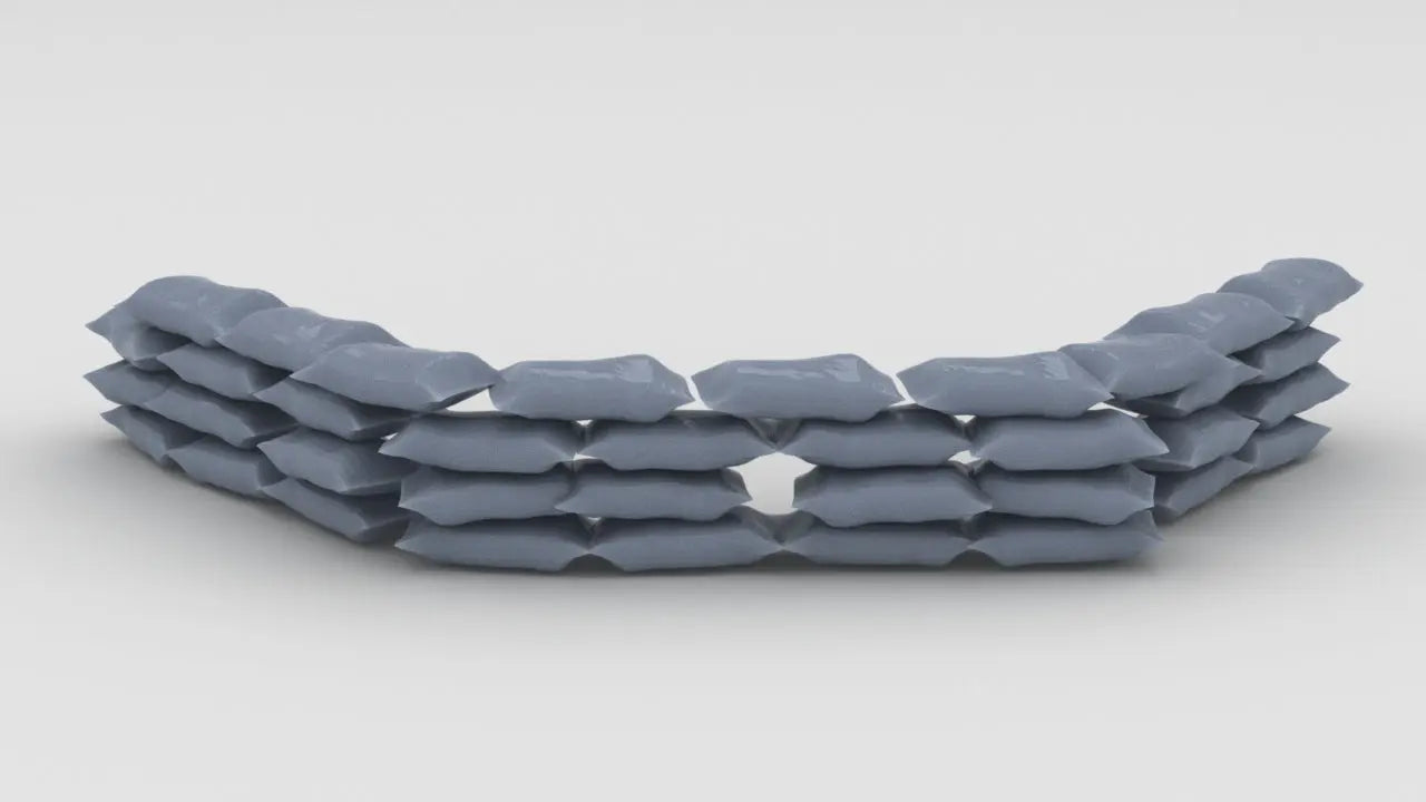 1/200 IJN Yamato Sandbags Main Deck Tub 20mm Resin3Dinteractive