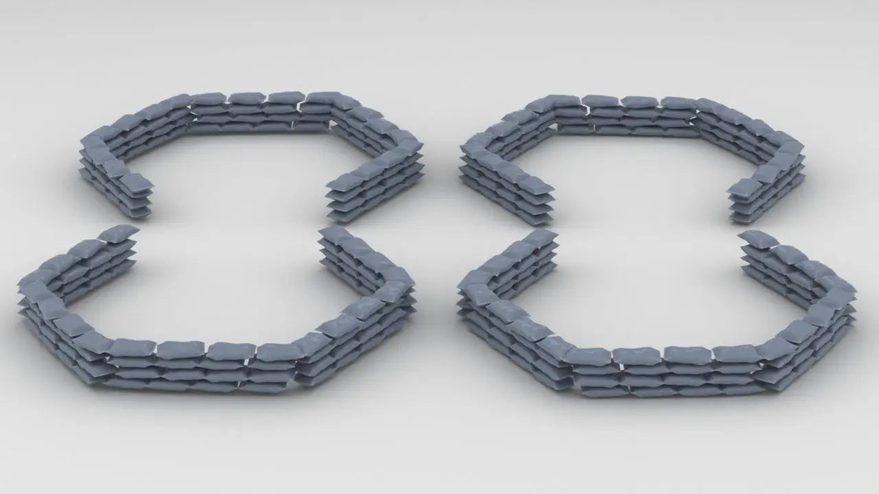 1/200 IJN Yamato Sandbags Tubs for Turrets Set Resin3Dinteractive