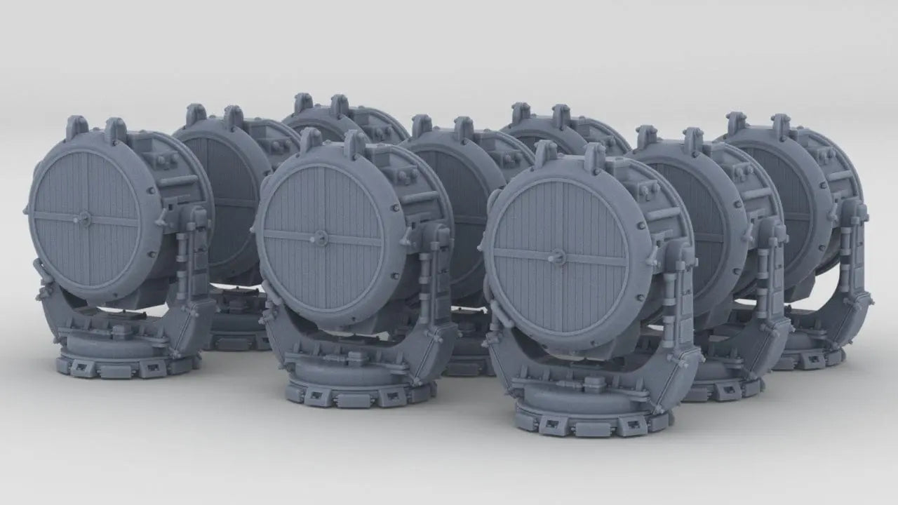 1/200 IJN Yamato Searchlight 150cm Set (9pcs) - distefan 3d print